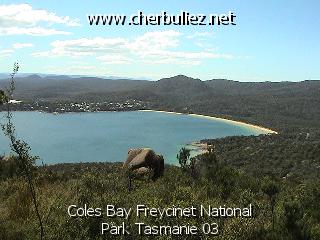 légende: Coles Bay Freycinet National Park Tasmanie 03
qualityCode=raw
sizeCode=half

Données de l'image originale:
Taille originale: 142882 bytes
Temps d'exposition: 1/300 s
Diaph: f/400/100
Heure de prise de vue: 2003:02:17 13:49:54
Flash: non
Focale: 42/10 mm
